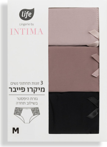 אינטימה תחתוני היפסטר 3PP מיקרו M צבע חום