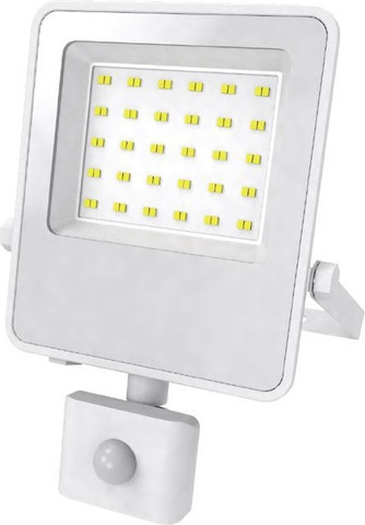 פנס הצפה 100W אור יום כולל חיישן תנועה Brightcom ברייטקום LED-E017EIS100W-W-DL