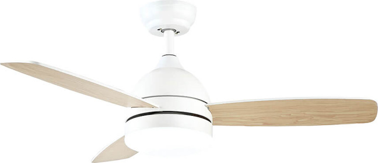 מאוורר תקרה בעל 3 גווני הארה 25W כולל שלט 42" Semicom סמיקום Storm 42 לבן