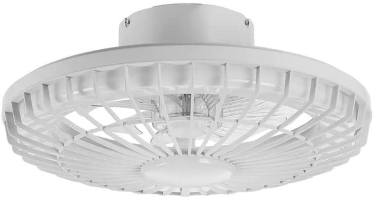 מאוורר תקרה 18" כולל תאורה 30W ושלט Semicom סמיקום Alaska לבן