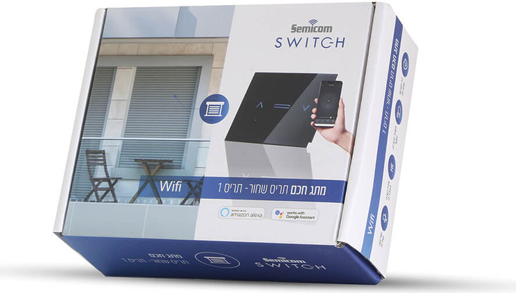 מתג חכם לתריס 1 מפסק שחור