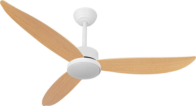 מאוורר תקרה לפרגולה "22W IP54 RYAN 52 עם שלט-דמוי עץ