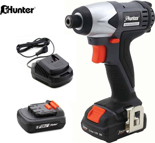 מברגת אימפקט נטענת Hunter 100312-006 12V - עם סוללה 1.5Ah