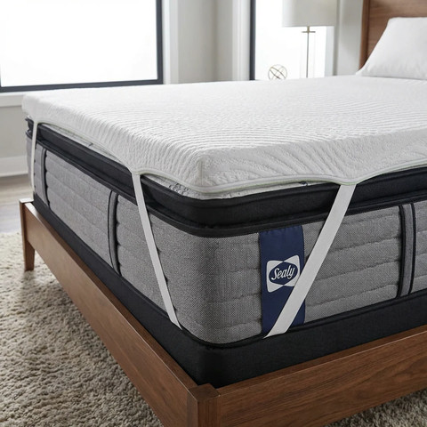 שכבת פינוק טופר Topper סילי למזרן 120X200 בשילוב ויסקו קרבון מבית Sealy