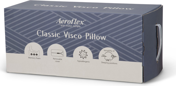 כרית פתיתי ויסקו לתמיכה בראש ובצוואר CLASSIC VISCO מבית אירופלקס AEROFLEX