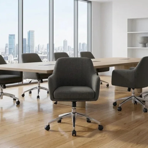 כיסא ישיבות  Tempur Resident צבע חום מבית Hollandia