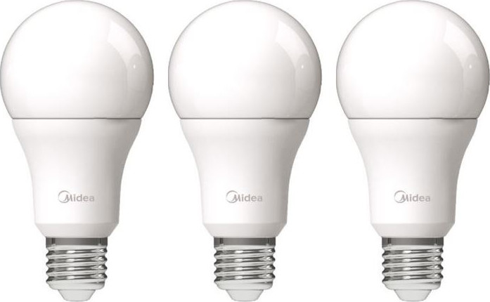 נורת לד כדור 9W A60 אריזת חסכון 3 יח' DL 900LM  MIDEA  E27