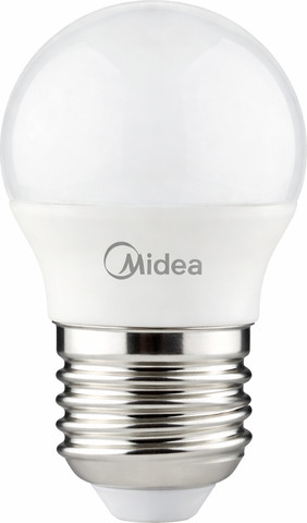 נורת כדור A45 5W אור חם MIDEA הברגה  E27