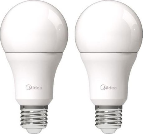 נורת לד כדור 15W A60 אריזת 2 יח' אור יום 1500LM MIDEA הברגה E27