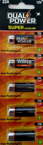 בליסטר 5 סוללות 23A סופר אלקליין  DUAL POWER