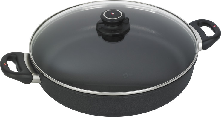 סיר שטוח 32 ס"מ 4.5 ל' nonstick מחוזק בגבישי יהלומים תוצרת Swiss Diamond