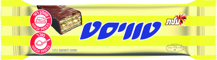 חטיף ופל קרמל מצופה שוקולד חלב