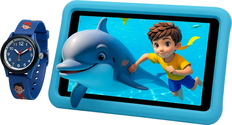 טאבלט ילדים חכם 10" כולל שעון לילדים Smart Tab סמארט טאב SmartKids A10 64GB/4GB WiFi+LTE - כחול