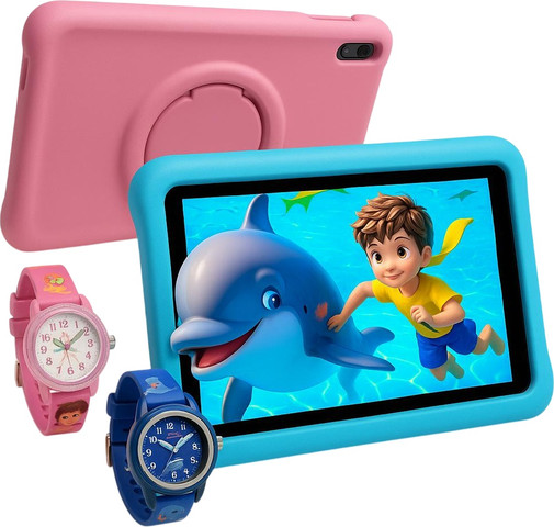 טאבלט ילדים חכם 10" כולל שעון לילדים Smart Tab סמארט טאב SmartKids A10 64GB/4GB WiFi+LTE - כחול