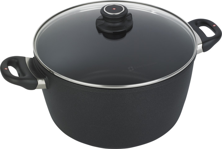 סיר גבוה 28 ס"מ 8 ל'nonstick מחוזק בגבישי יהלומים תוצרת Swiss Diamond