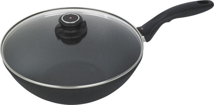ווק 28 ס"מ 3.7 ל' אינדוקציה nonstick  מחוזק בגבישי יהלומים תוצרת Swiss Diamond