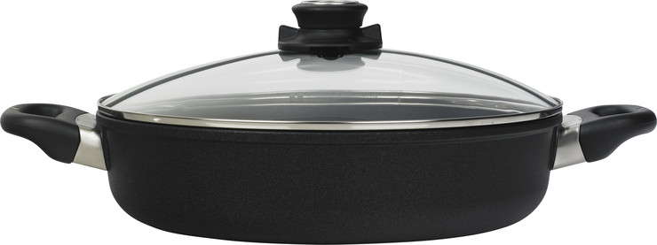 מחבת 28 ס"מ אינדוקציה nonstick  מחוזק בגבישי יהלומים תוצרת Swiss Diamond