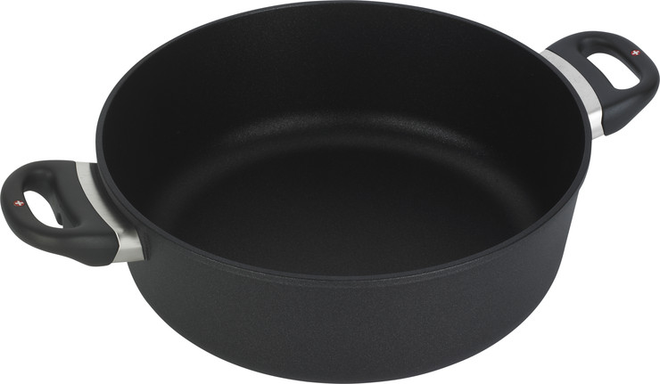 סיר נמוך 28 ס"מ 5 ל' אינדוקציה nonstick  מחוזק בגבישי יהלומים תוצרת Swiss Diamond
