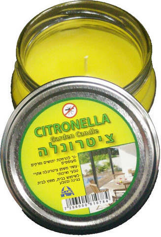נר ציטרונלה נגד יתושים בזכוכית
