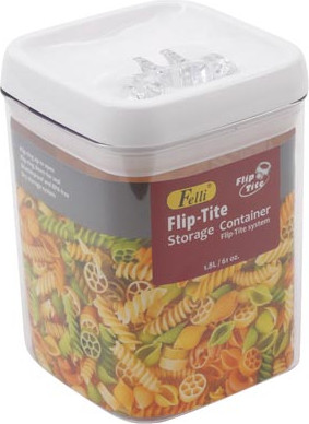 מיכל אחסון Flip -Tite מרובע שקוף