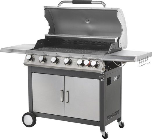 גריל גז מקצועי 6 מבערים נירוסטה BTU 65,000 + כירת צד BTU 10,000 דגם APOLLO 6 תוצרת AUSTRALIA CHEF