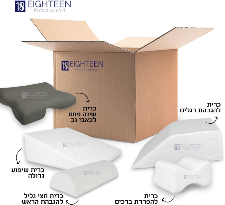 מארז כריות תמיכה לכאבי גב -5 חלקים