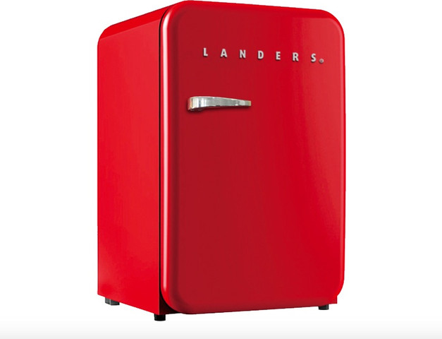 מקרר משרדי / קטן רטרו מעוצב מבית LANDERS לנדרס דגם LA130R