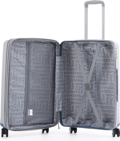 Swiss Voyager Texas סט מזוודות קשיחות בלתי שבירות 3 יח' 28/24/20   צבע כסף