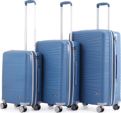 Swiss Voyager Texas סט מזוודות קשיחות בלתי שבירות 3 יח' 28/24/20   צבע ג'ינס