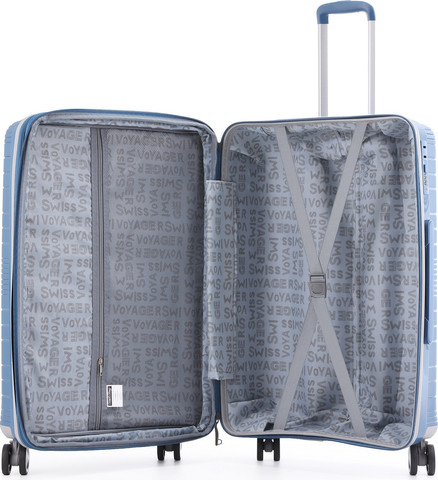 Swiss Voyager Texas סט מזוודות קשיחות בלתי שבירות 3 יח' 28/24/20   צבע ג'ינס