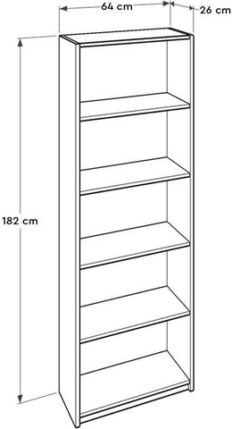 Navas -KTP-350-HH-1-צהוב - ספרייה 5 מדפים