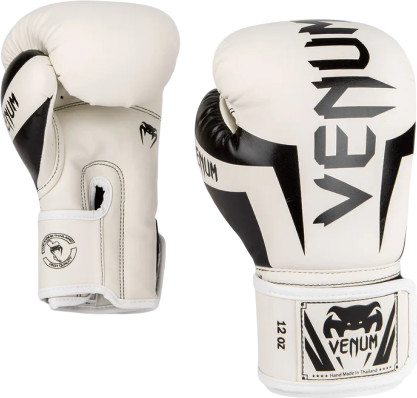 כפפות איגרוף Venum Elite Boxing Gloves – White/Black 12OZ