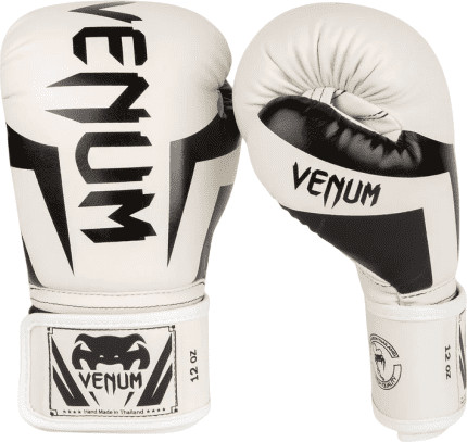 כפפות איגרוף Venum Elite Boxing Gloves – White/Black 12OZ