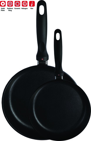 סט מחבתות 20+26 ס"מ אינדוקציה nonstick מחוזק בגבישי יהלומים תוצרת Swiss Diamond