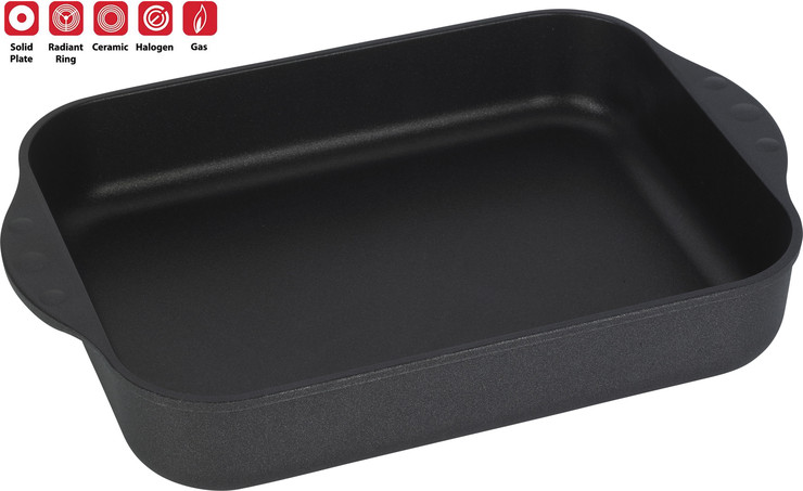 תבנית רוסטר 26x35 ס"מ 5 ל'nonstick מחוזק בגבישי יהלומים תוצרת Swiss Diamond