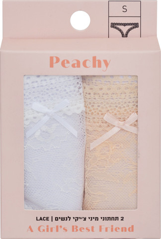 PEACHY תחתוני נשים מיני צ'יקי לבן S