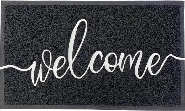 רעות שטיח 75*45 שחור WELCOME