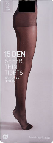 גרביונים דקים 15 דנייר שחור 2