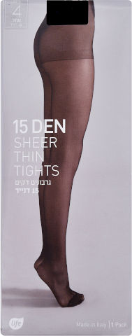 גרביונים דקים 15 דנייר שחור 4