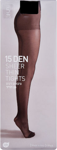גרביונים דקים 15 דנייר שחור 5