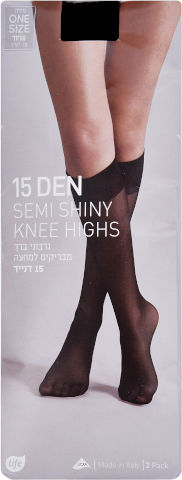 גרביונים ברך 15 דנייר שחור OS