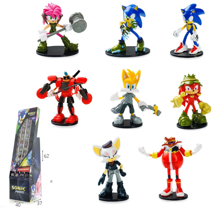 סוניק פריים כדור הפתעה דמות פעולה 7.5 ס"מ Sonic Prime 7.5cm Articulated Action Figure