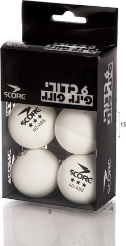 שישיית כדורי פינג פונג 3 כוכבים SCORE לבן