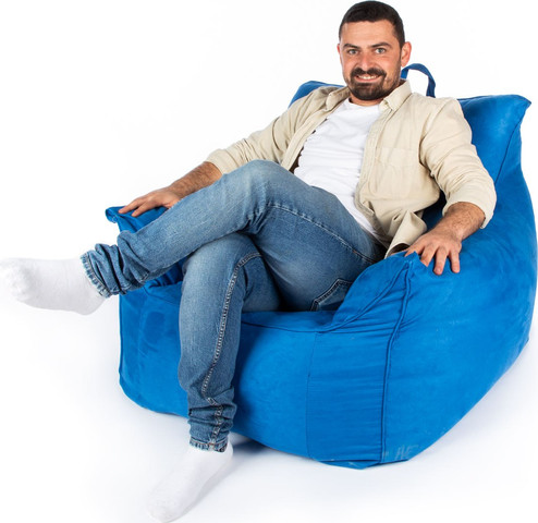 פוף כורסה כחולה לבית