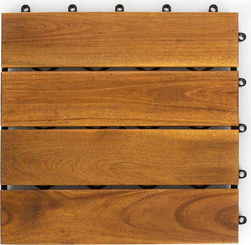 Acacia  מארז 9 יח' אריחי דק 30*30 ס"מ 4 ישרים עץ חום כהה