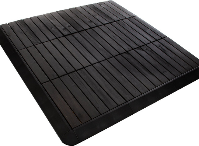 מארז 9 יח' אריחי דק 30*30 ס"מ 6 ישרים צבע אפור עץ Acacia
