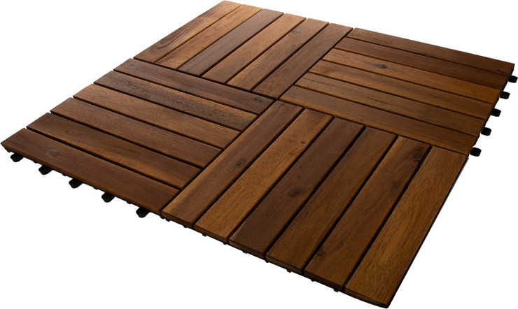 Acacia מארז 9 יח' אריחי דק 30*30 ס"מ 6 ישרים עץ חום בהיר