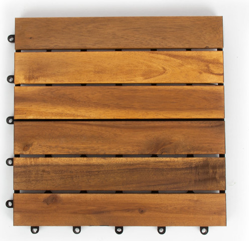 Acacia מארז 9 יח' אריחי דק 30*30 ס"מ 6 ישרים עץ חום בהיר