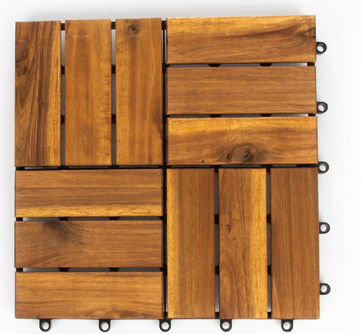Acacia מארז 9 יח' אריחי דק 30*30 ס"מ 12 משולבים עץ חום בהיר