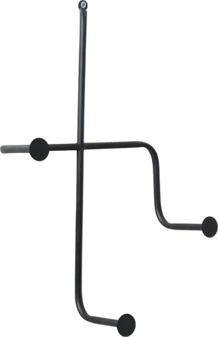 מתלה קיר למגבות מתכת בצבע שחור במידות 24X10X36
